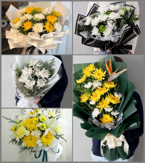 山东济宁鱼台县鱼城镇后蒋村白事花束代送